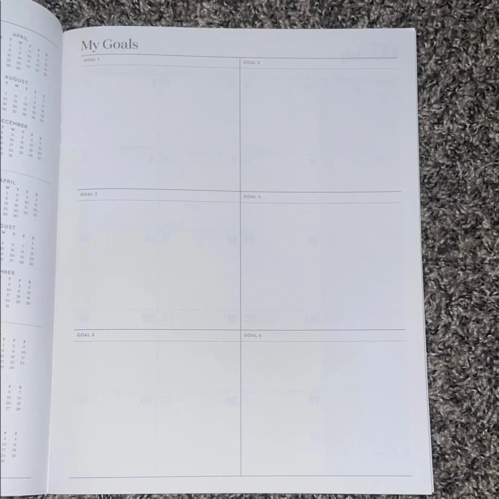 Blue and White Home Office Calendar
